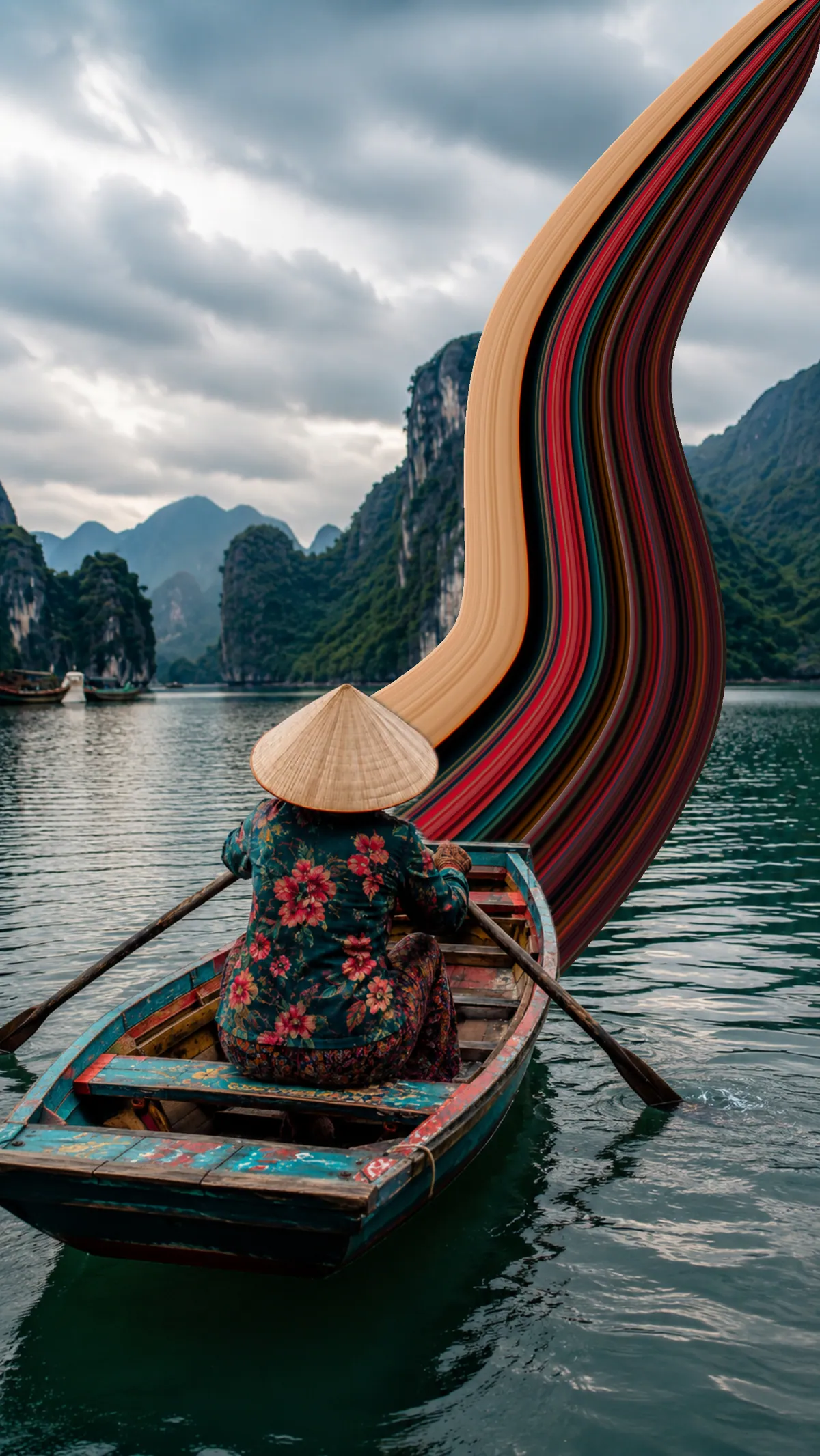 Boat And Woman — after the pixel stretch effect