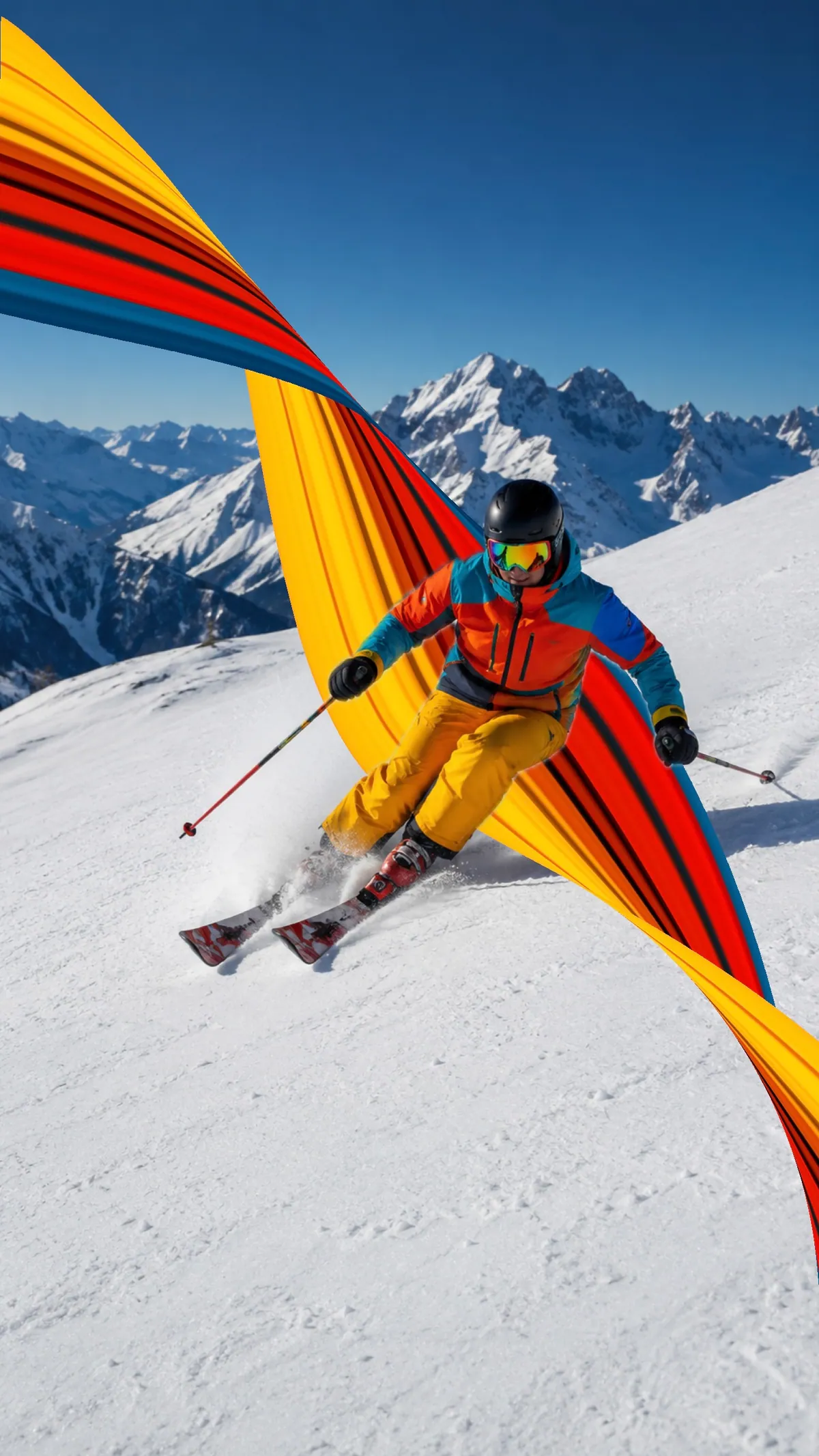 Ski — after the pixel stretch effect