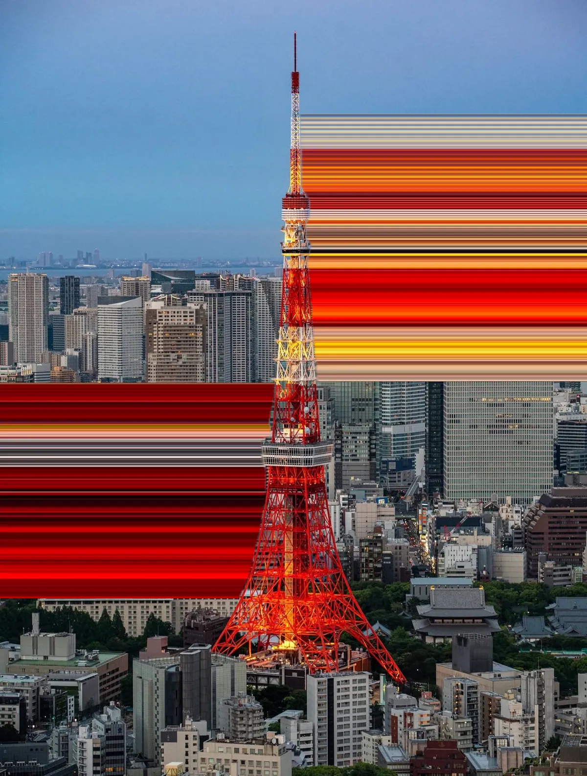 Tokyo Tower — after the pixel stretch effect