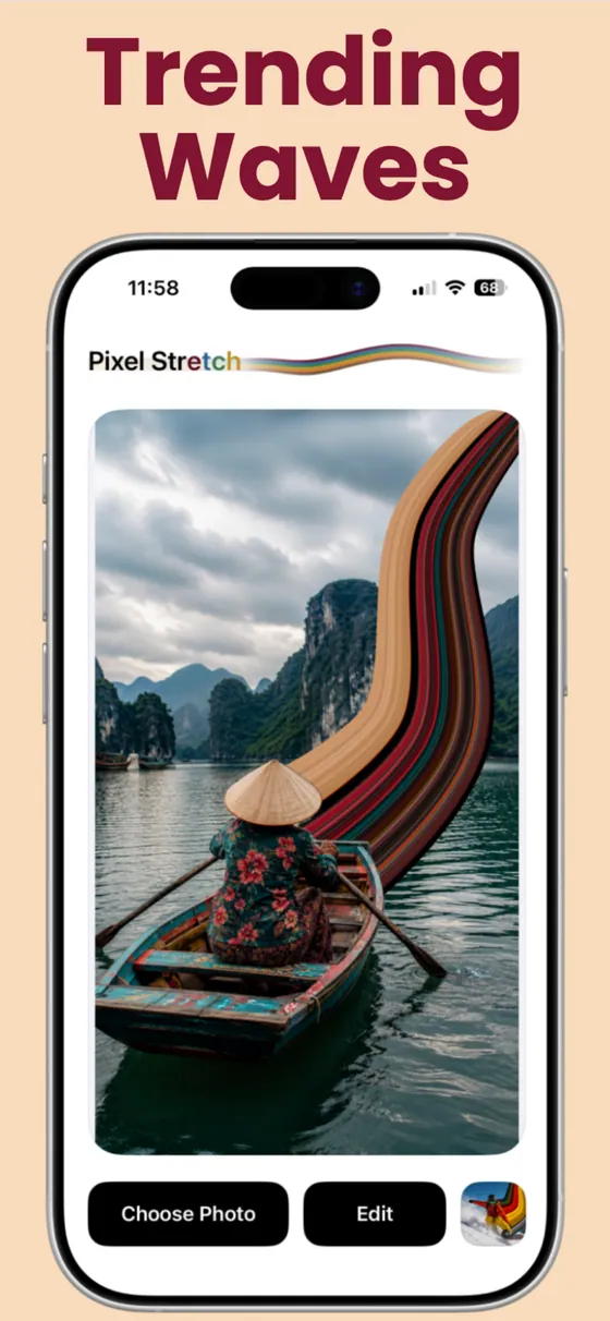 Pixel Stretch Pro app — trending waves